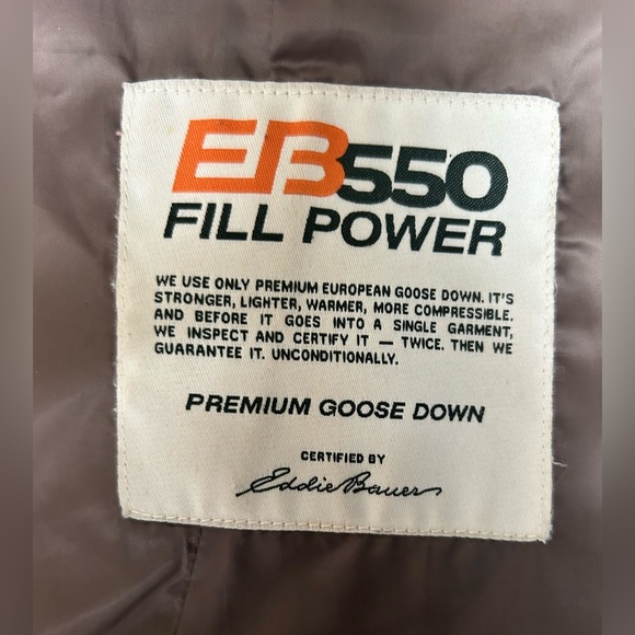 Eddie Bauer Premium Goose Down Filled Quilted Jacket size small - Picture 8 of 14